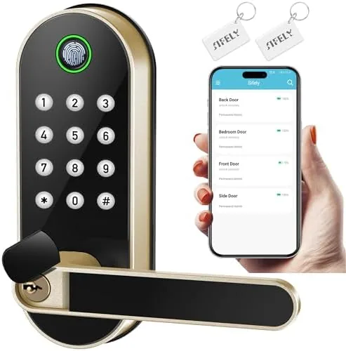 Fingerprint Smart Door Lock with Handle & Keypad - Bluetooth Keyless Entry for Front Review: Tested and Rated