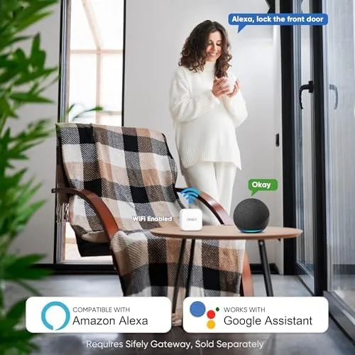 Another view of the Fingerprint Smart Door Lock with Handle & Keypad , Bluetooth