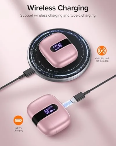 The TAGRY Bluetooth Headphones True Wireless Earbuds 60H Playback LED Power compared in context