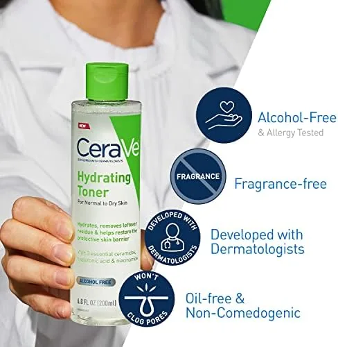 Another view of the CeraVe Hydrating Toner for Face Non-Alcoholic with Hyaluronic Acid, Niacinamide