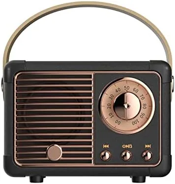 Overview of the Dosmix Retro Bluetooth Speaker, Small Vintage Decor, Birthday Gifts Black
