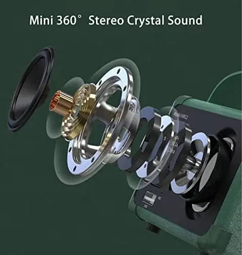 The Dosmix Retro Bluetooth Speaker,Vintage Decor,Small Gift for Women Men Green compared in context