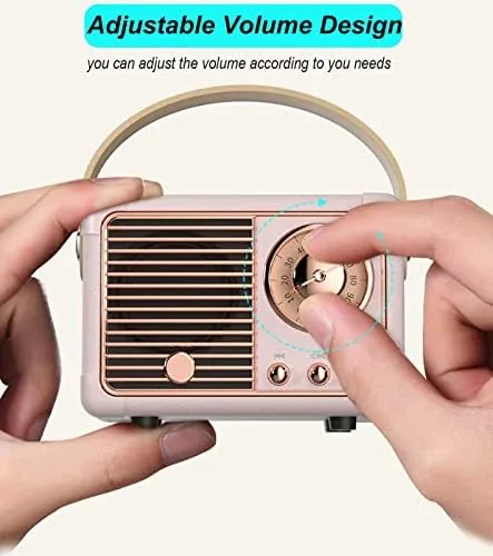 Close look at the Dosmix Retro Bluetooth Speaker, Vintage Mini Decor Gift for Women build quality