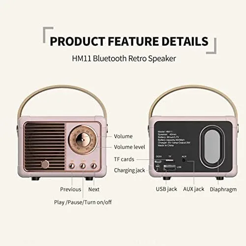 Testing the Dosmix Retro Bluetooth Speaker, Vintage Mini Decor Gift for Women over two weeks
