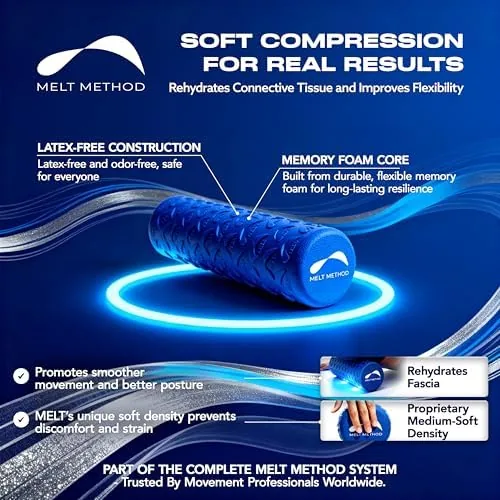 Close look at the MELT Method 18 Inch Travel Soft Foam Roller- Half the build quality