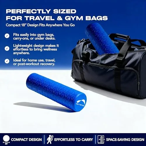 The MELT Method 18 Inch Travel Soft Foam Roller- Half the in real use