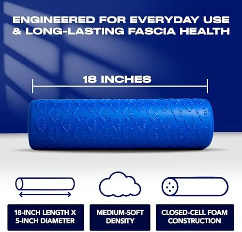 The MELT Method 18 Inch Travel Soft Foam Roller- Half the compared in context