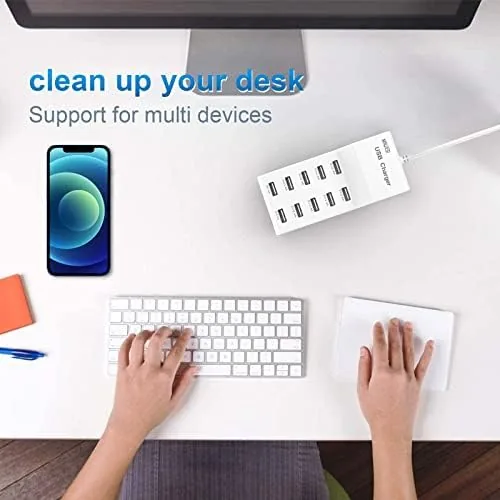 Close look at the USB Charging Stations 50w10A 10 Ports Multiple Charging Block/Power USB build quality