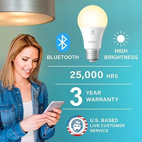 Close look at the Sengled Alexa Light Bulb 75W Equivalent, Smart Light Bulbs Bluetooth build quality