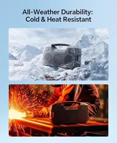 The Outdoor Bluetooth Speaker, IPX7 Waterproof, 90W Peak, 32H, Black | compared in context