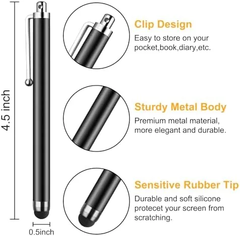 Close look at the Stylus Pen [10 Pack] Universal Capacitive Touch Screen Pens for build quality