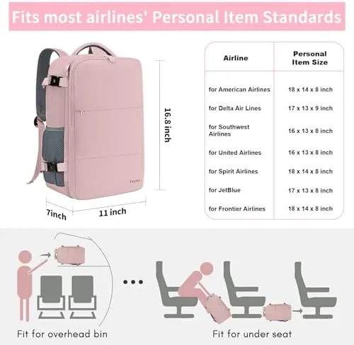 The Taygeer backpack laptop compartment laid flat on a security bin