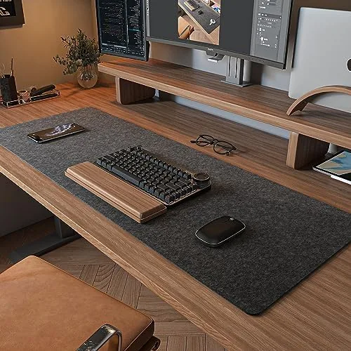 DAWNTREES Felt Desk Mat, Computer Mat for Desk, Dark Gray (36x12Inches) | Non-Slip Large Review: Tested and Rated