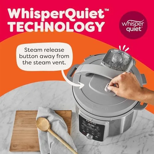 Eight quart Duo Plus next to a smaller six quart pressure cooker