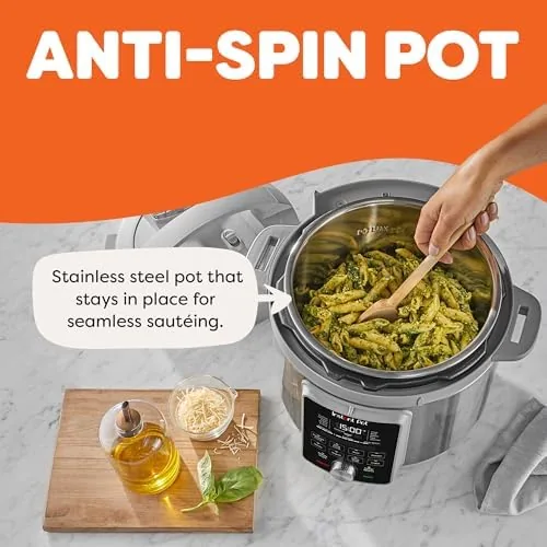 Family dinner table with several dishes cooked in the Instant Pot