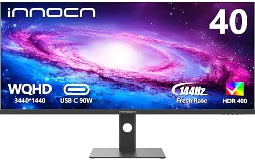 Overview of the INNOCN 40C1R Ultrawide Monitor 40" WQHD 3440 x 1440p 144Hz