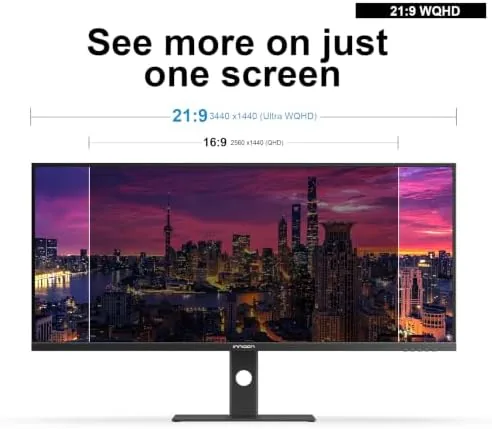 Close look at the INNOCN 40C1R Ultrawide Monitor 40" WQHD 3440 x 1440p 144Hz build quality