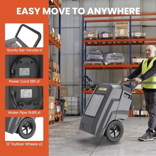 The Commercial Dehumidifier with Pump Drain Hose, 180 Pints Large Capacity compared in context