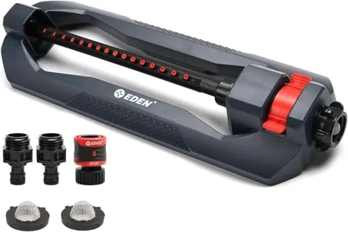 The Eden 96213EDAMZ Weighted Essential Oscillating Sprinkler | Covers Up to compared in context