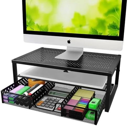 Overview of the Simple Trending Metal Monitor Stand Riser and Computer Desk Organizer