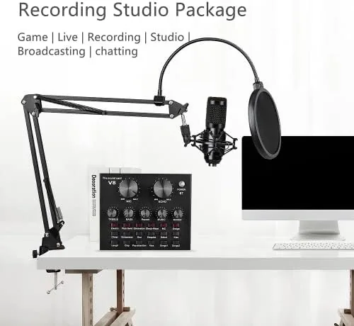 Close look at the Podcast Equipment Bundle, BM-800 Condenser with Voice Changer, Recording Studio build quality