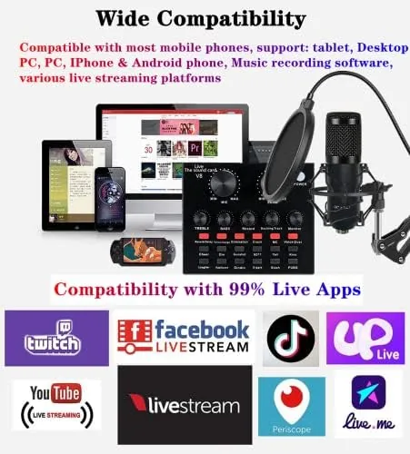 The Podcast Equipment Bundle, BM-800 Condenser with Voice Changer, Recording Studio compared in context