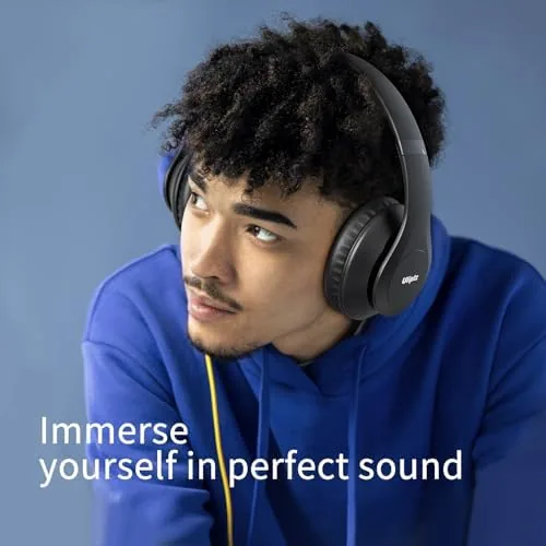 Another view of the Uliptz Bluetooth Headphones Over Ear, Wireless HiFi Stereo Foldable Headset