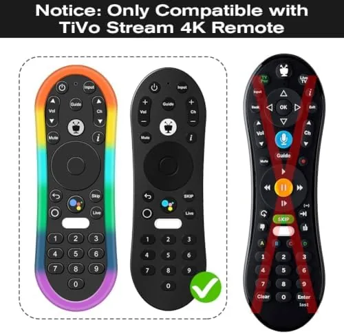 Close look at the Silicone Case for TiVo Stream 4K Remote, Anti-Slip Shockproof Protective build quality