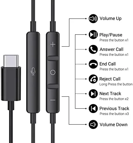 Close look at the USB C Headphones for iPhone 17 16 15 Pro Max build quality