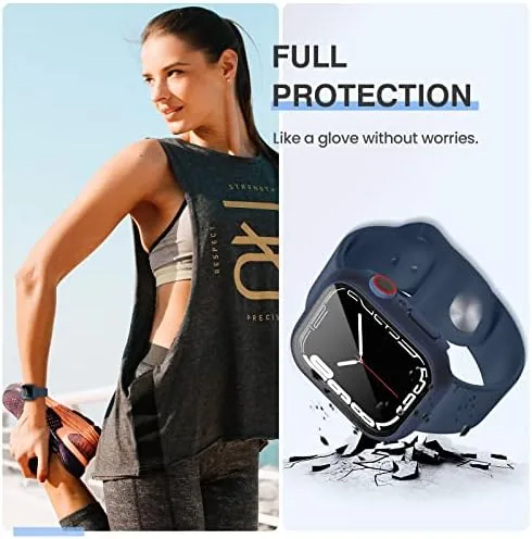 Detail shot of the Tensea 3PCS for Apple Watch Screen Protector Case 44mm SE features