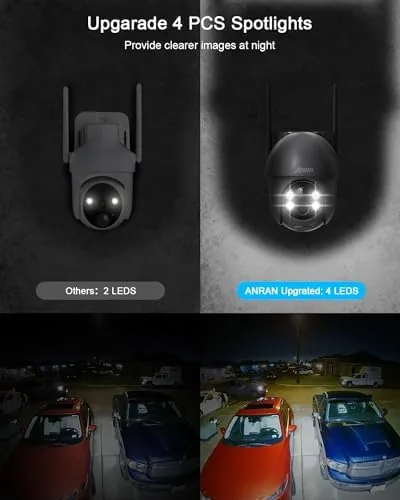 Close look at the ANRAN 2K Solar Security Cameras Wireless Outdoor, Pan/Tilt 360° View build quality