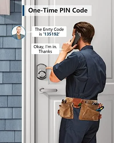 Thumb turn locking the door with one touch from inside