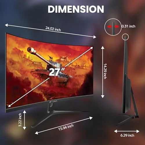 Testing the CRUA 27" FHD 1080P 180Hz Curved Gaming Monitor, 1800R, AMD over two weeks