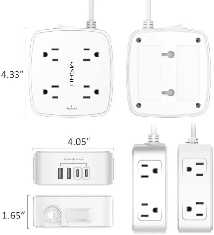 Testing the 6Ft Surge Protector Power Strip with 8 Widely Outlets & over two weeks