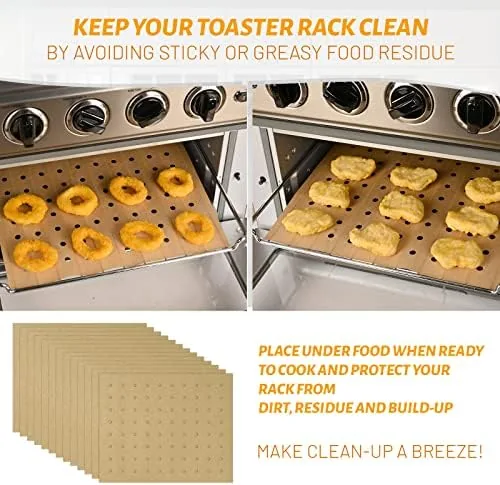 Another view of the WMKGG 100 PCS Unbleached Air Fryer Parchment Paper Liners, 11