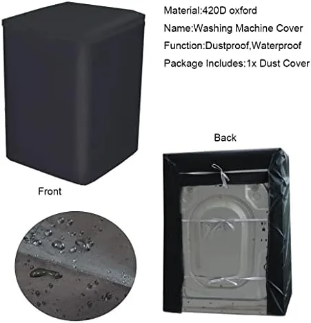 Three different washing machine covers compared side by side