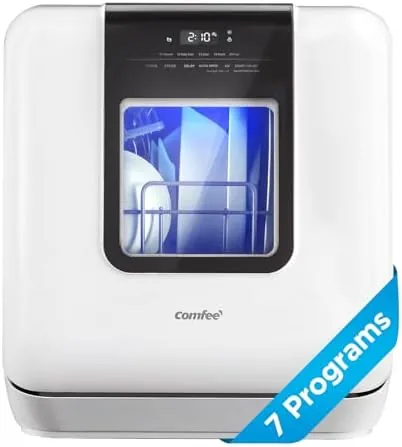COMFEE' Countertop Dishwasher, Portable Dishwasher with 6L Built-in Water Tank, Mini Dishwasher with More Review: Tested and Rated