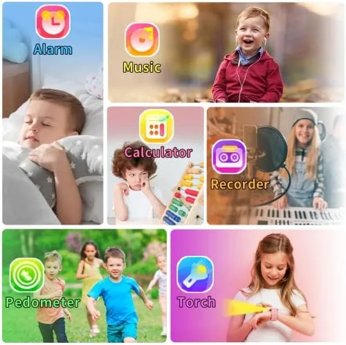 The Tixpc Smart Watch for Kids with 39 Puzzle Games HD in real use