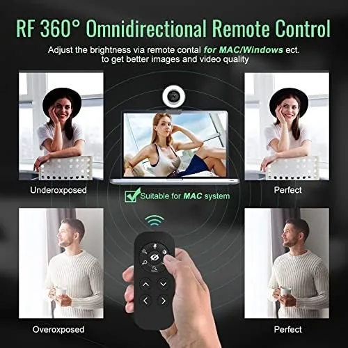 The Angetube Streaming Webcam with Microphone, USB 1080P Web Cam w/Ring in real use