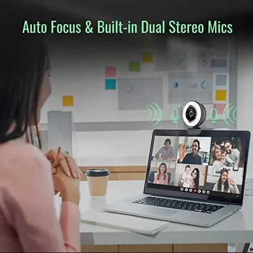 The Angetube Streaming Webcam with Microphone, USB 1080P Web Cam w/Ring compared in context
