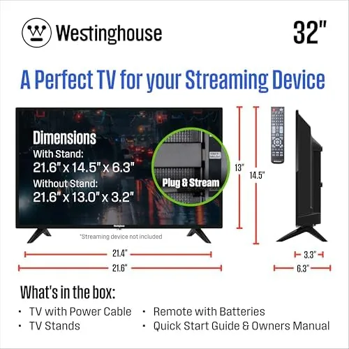 A streaming stick connected and playing content on the screen