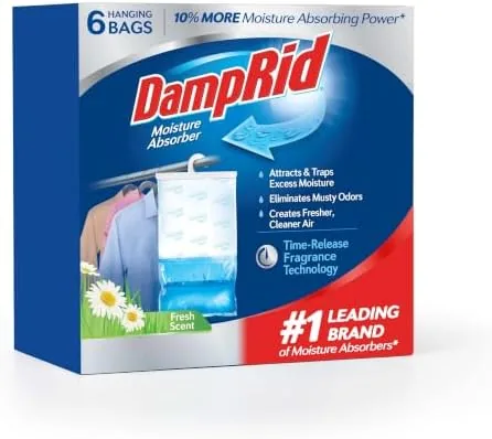 DampRid Fresh Scent Hanging Moisture Absorber, 15.4 oz., 6 Pack - Eliminates Musty Odors Review: Tested and Rated