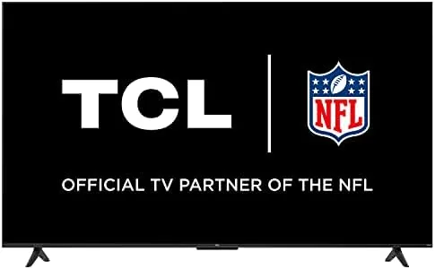 TCL 55 inch 4-Series Roku TV mounted on a wall in a living room