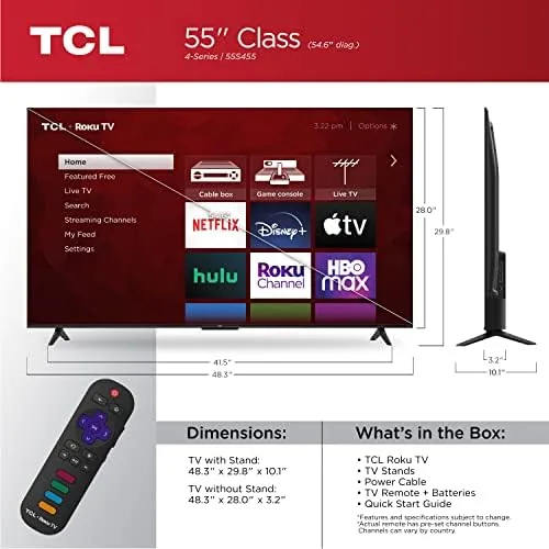 Side by side comparison of the TCL 4-Series with Hisense and Fire TV sets