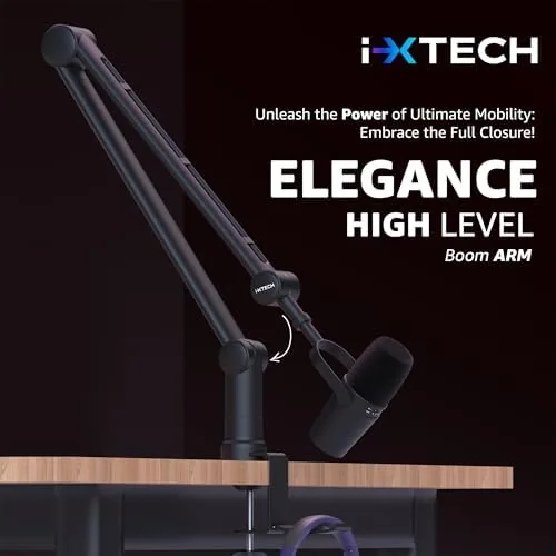 Close look at the Microphone Boom Arm with Desk Mount, 360° Rotatable, Adjustable and build quality