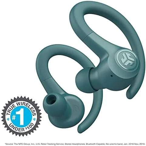 Close look at the JLab Go Air Sport, Wireless Workout Earbuds, Teal, Featuring C3 build quality