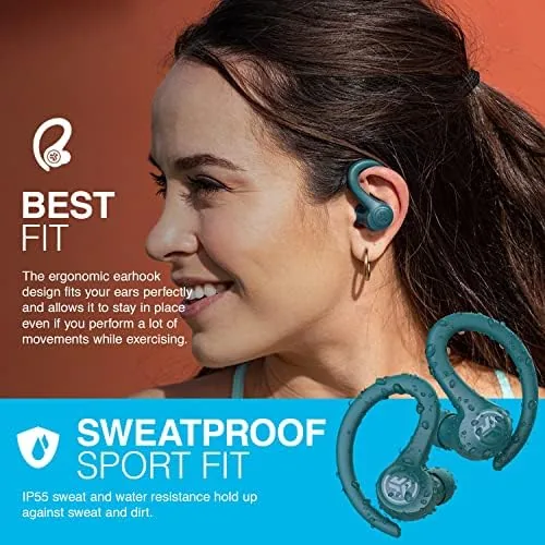 The JLab Go Air Sport, Wireless Workout Earbuds, Teal, Featuring C3 compared in context