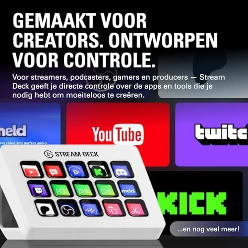 Close view of the Stream Deck keys showing custom icons