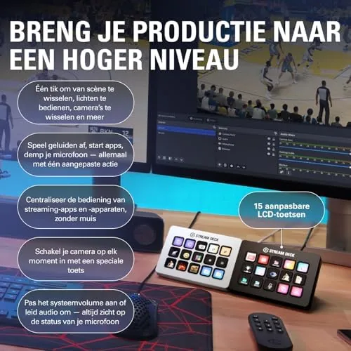 The Stream Deck in use during a live stream setup
