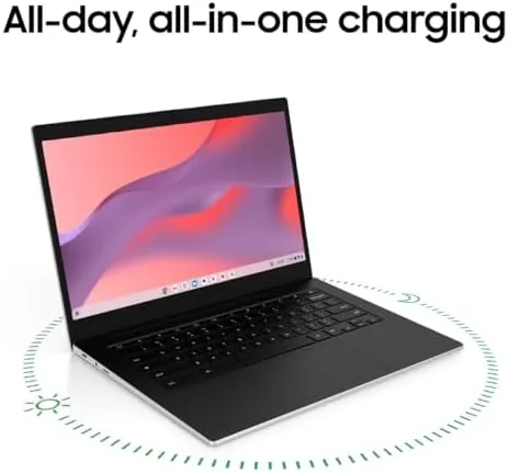 Close view of the keyboard and touchpad on the Chromebook